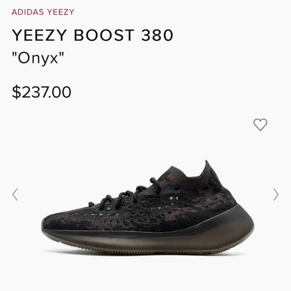 The adidas Yeezy Boost 380 “Onyx”